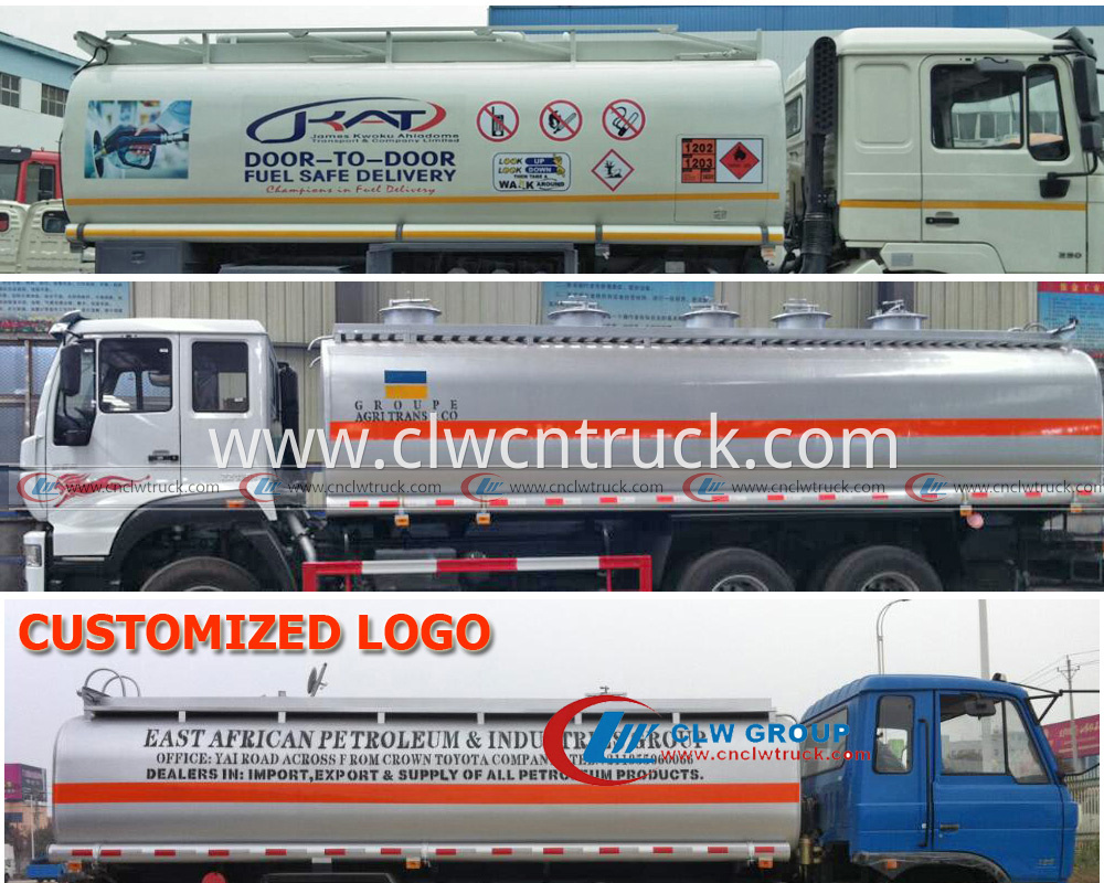fuel tank truck customized logo